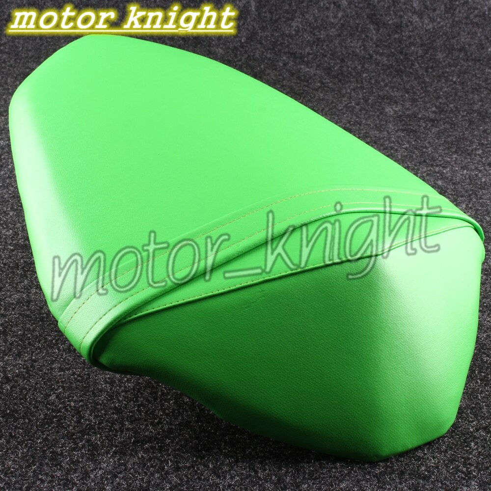 Asiento trasero de cuero para pasajero, cojín suave, compatible con KAWASAKI Z800 13-16, color verde