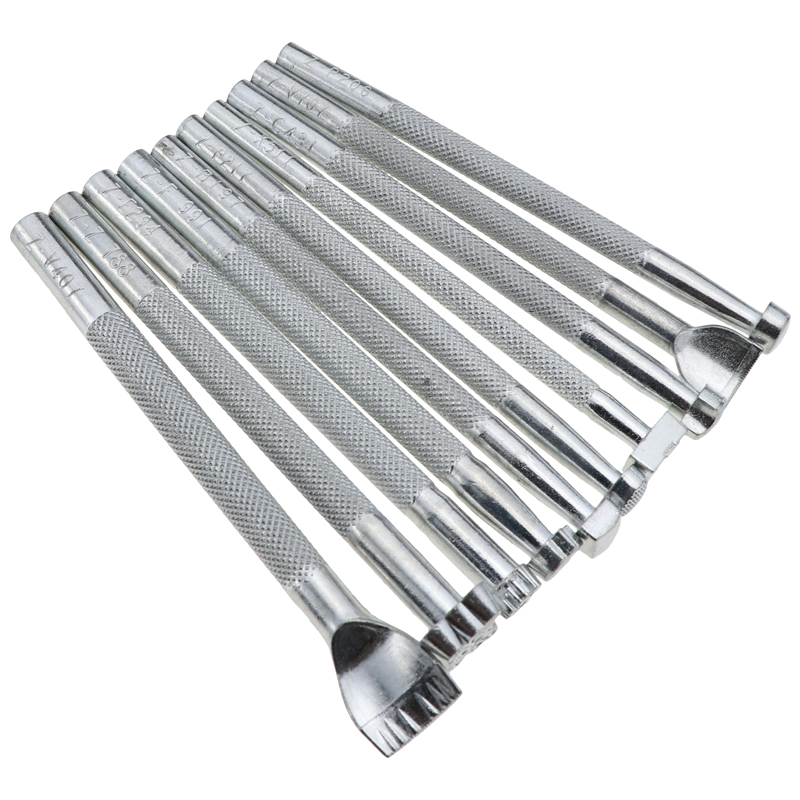 20pcs DIY Legering Metal Leather Working Saddle Maken Gereedschap Set Carving Leather Craft Postzegels Set Leathercraft Staming Solide Metalen