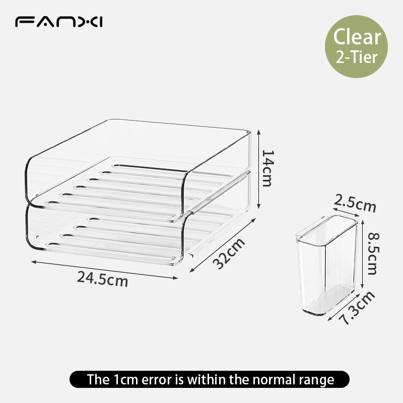 Desk Organizer with 2 Vertical File Holder, 4 Tier Stackable Paper Letter Tray File Organizer with Pen Holder,Desk Organizer: PURPLE