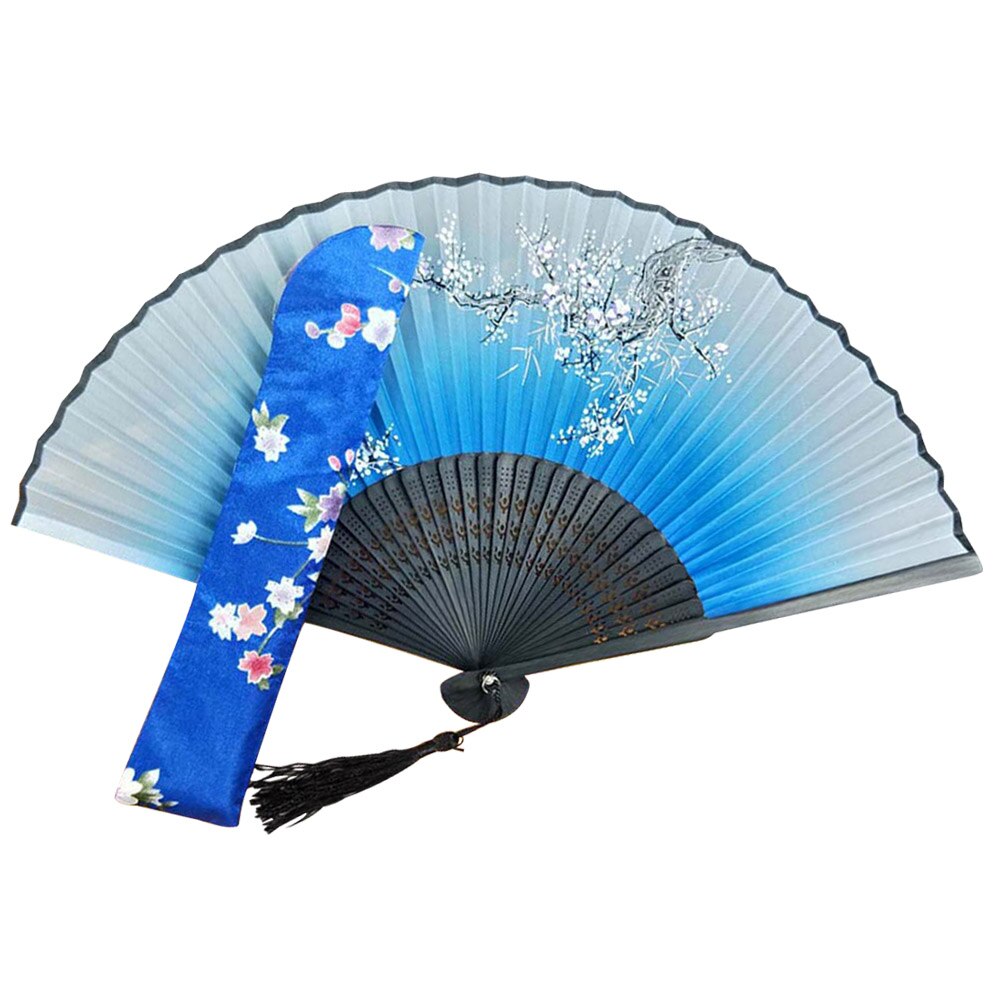 Hand Gehouden Vouwen Fans Met Een Stof Mouw Voor Bescherming Voor Chinese Japanse Vintage Retro Stijl: FAN0294H07