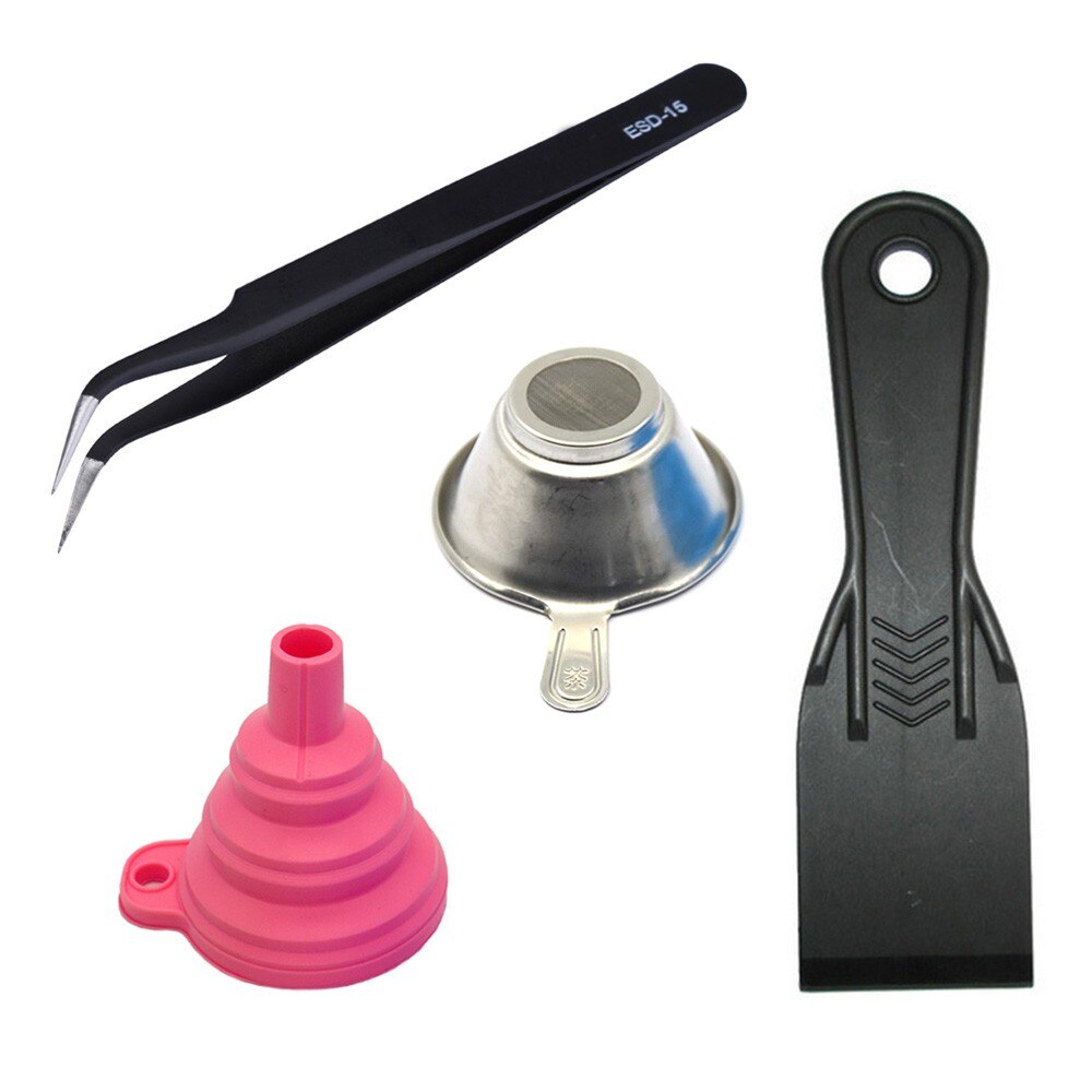 Silizium Trichter + Metall UV Harz Filter Tasse + pinzette + SLA Harz Spezielle Werkzeug Schaufel für Photon DLP Teile 3D Drucker teile