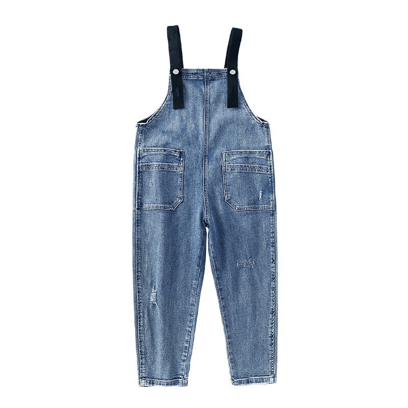 Mono vaquero para niñas, petos vaqueros para niños de 6 a 16 años, Chica adolescente informal con bolsillo de , mono con pantalones largos