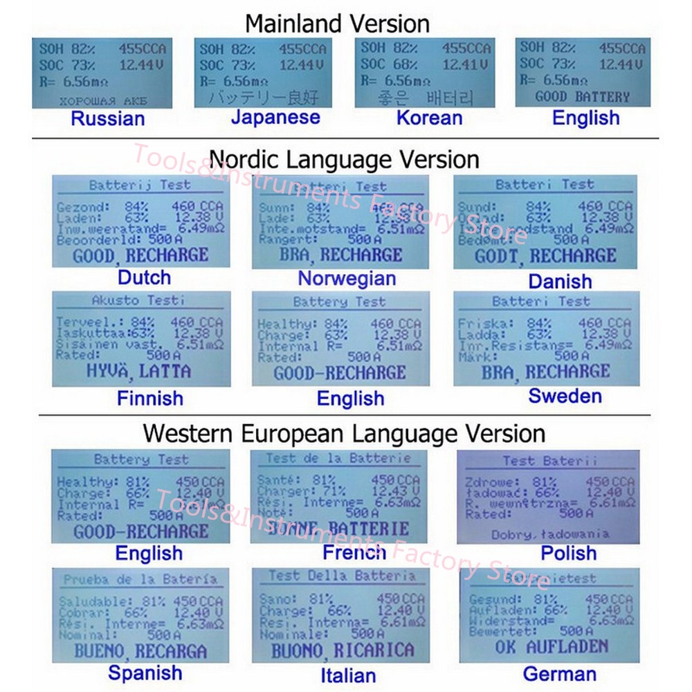 MICRO-200 Battery Tester USB Digital CCA100-2000 12v Car Battery Tester Cranking Charging Diagnostic Battery Tester Analyze