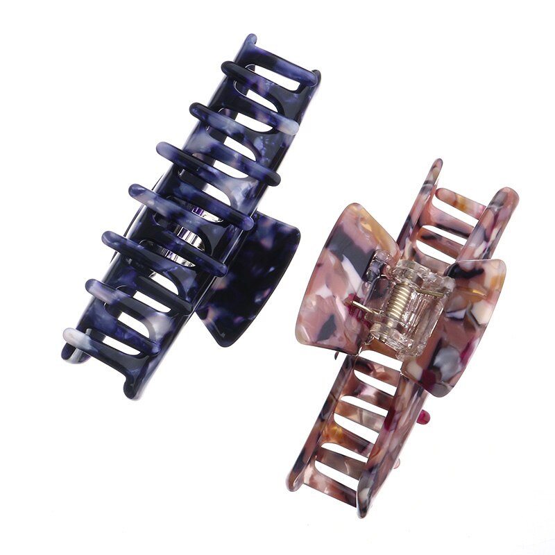 Pinzas para el pelo pequeñas con revestimiento de tortuga de acetato grande, accesorios de alta gama de 9cm, pinzas para el pelo pequeñas de acetato coreano alrge