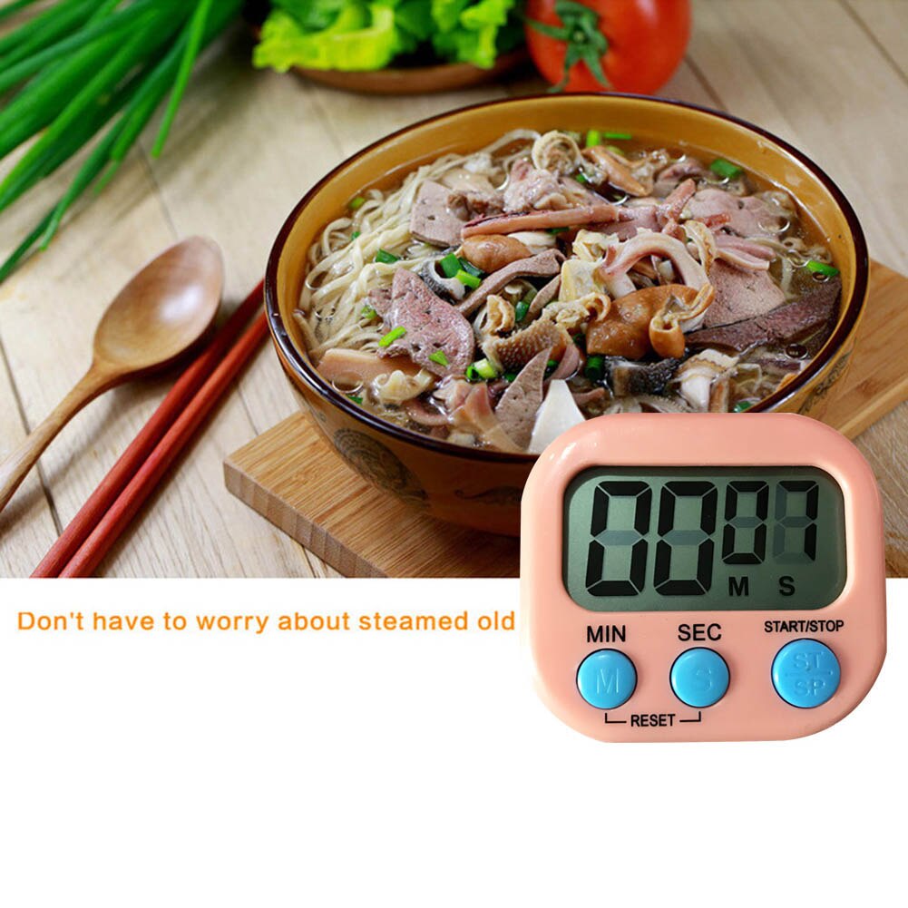 household Supplies Kitchen Timer LCD Display Home Kitchen Timer Square Baking Cooking Count Alarm Sleep Stopwatch
