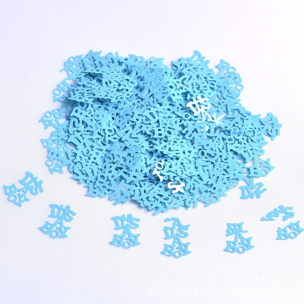 15 g/Bags es una chica/chico confeti género revelan suministros Rosa papel picado para bebé ducha partido Decoración: blue