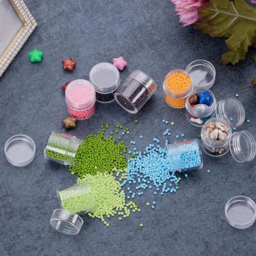 60Pcs Lege Flessen Transparante Diamant Schilderen Kralen Opslag Borduren Container Doos Fles Accessoires Van Steentjes