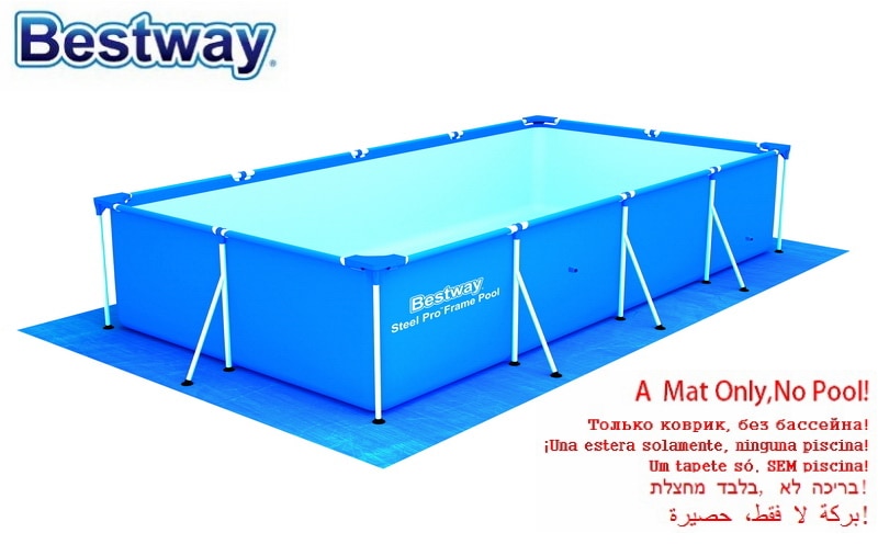 P 58102 bestway 445 x 254cm mattor 175 " x100 " markduk ger extra skydd mot botten av poolen ingen pool