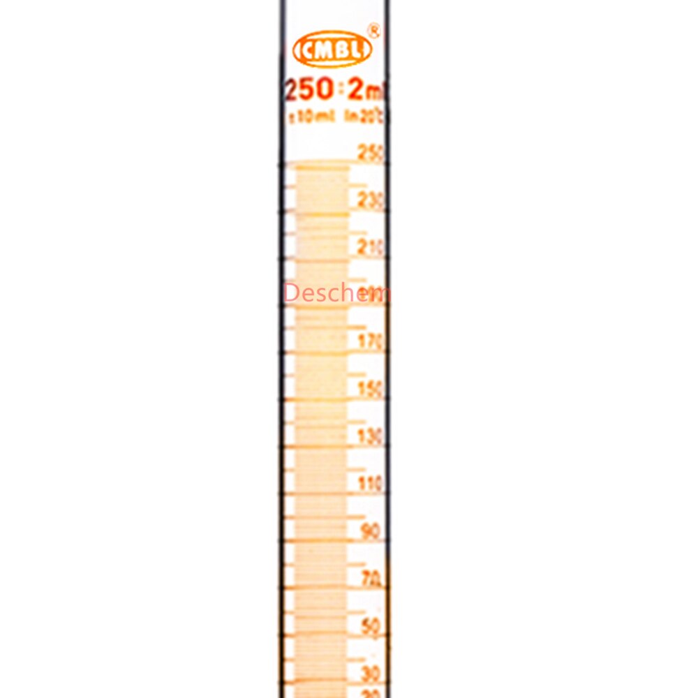 250ml Ground Joint Measuring Cylinder With Glass Stopper Boro Labware