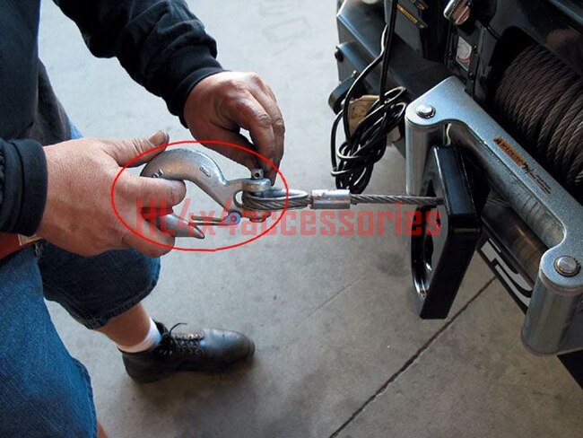 Winde haken schwere anzüge Winde gurt seil Erholung Clevis greifen haken für Dyneema winde seil 4x4 offroad zubehör