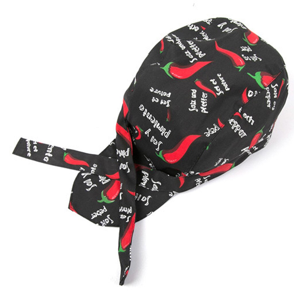 sombrero de Chefs de cocina Catering tapa del cráneo Gorro con lazo turbante Hotel restaurante cafetería panadería gorros para cocinar