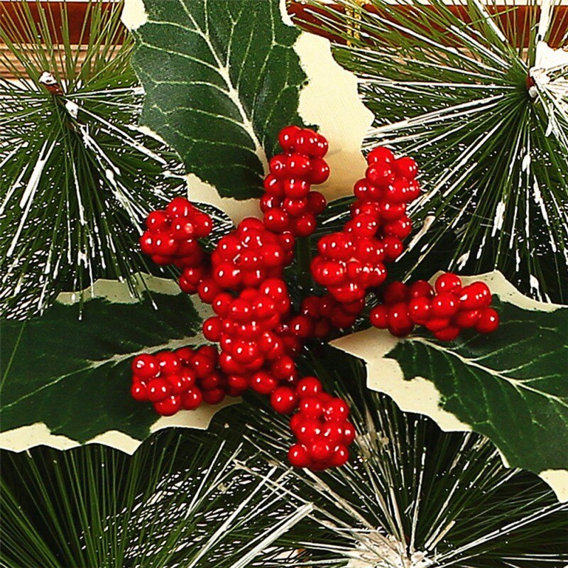 Kerst Kunstmatige Bloemen Krans Handgemaakte Rotan Hanger Krans Winkelcentrum Deur Thuis Decoratie