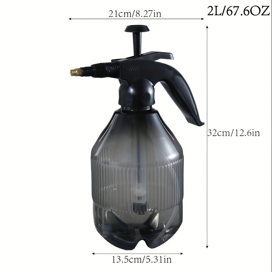 Einstellbare Düse, feiner Nebel, Hand-Sprühflasche, 1 Stück – Oberpumpen-Druckpflanzen-Gießkanne für Gartenarbeit Ich bin Innen- und Außenbereich, ho: grau
