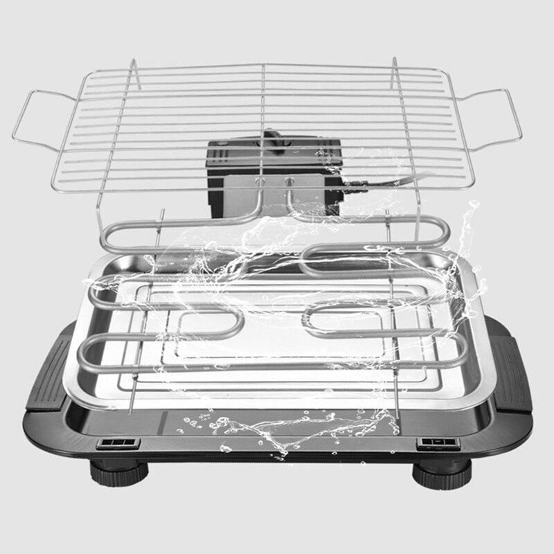 Portable 2000W Household Electric Oven Smokeless Indoor BBQ Machine Hotplate Korean Barbecue Grill Meat Pan for Party Home