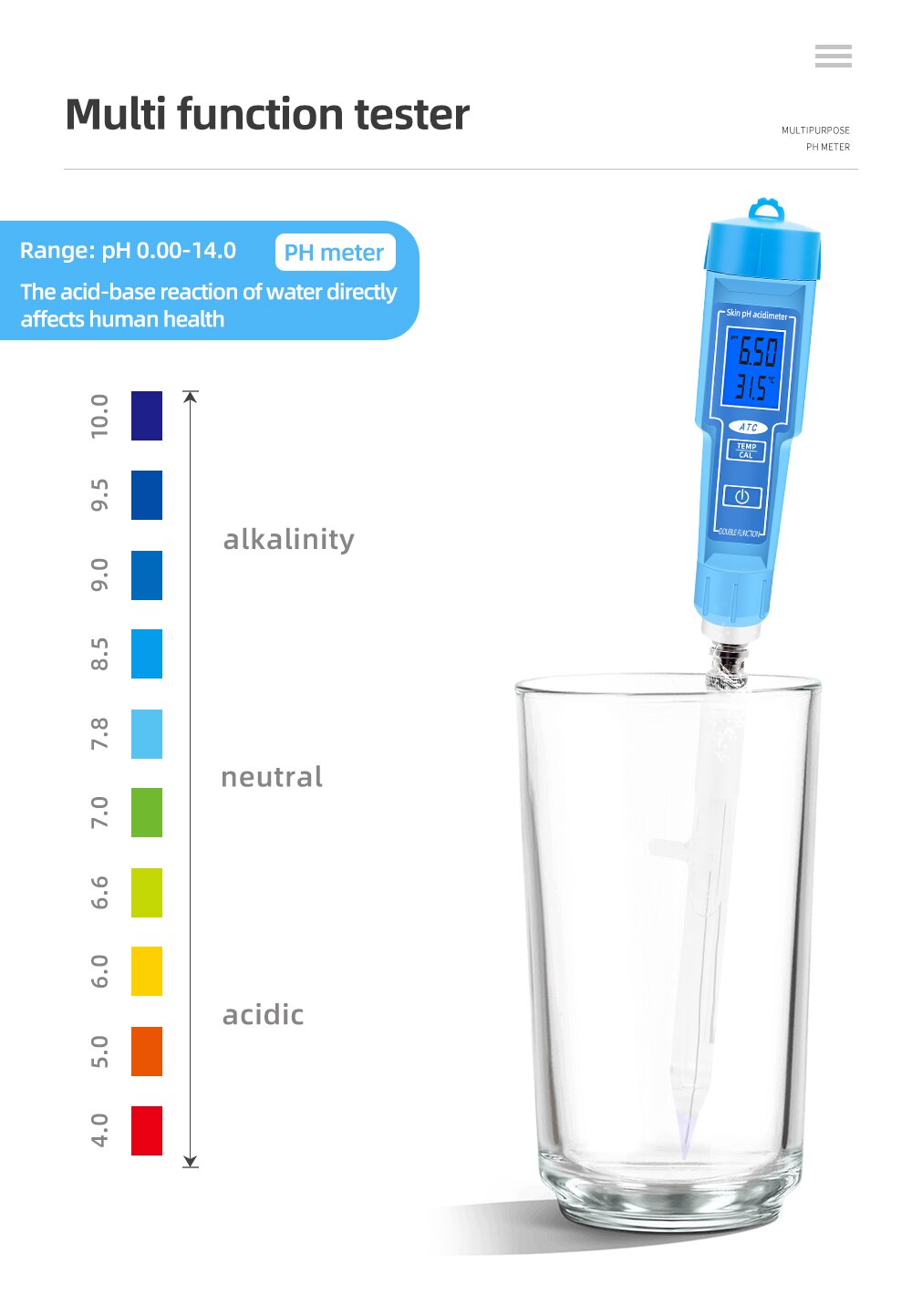 Digital Automatic Calibrating PH Meter ph-61181 PH Temp Acidimeter For Loose Soil Cheese Creams Water Tester 30% off