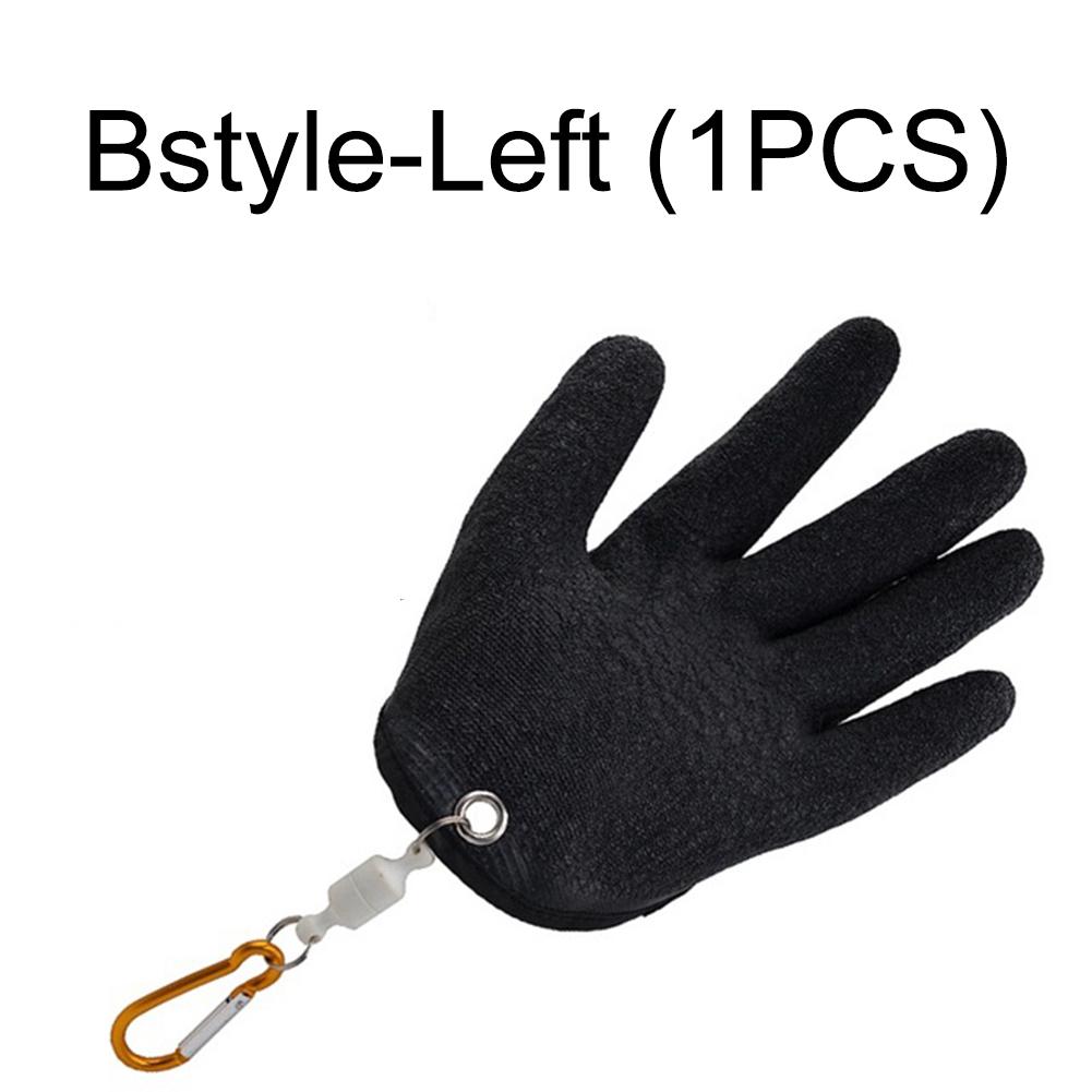 Fishing Catching Gloves Anti-slip Waterproof Puncture Resistant Fishing Gloves for Fisherman: Black