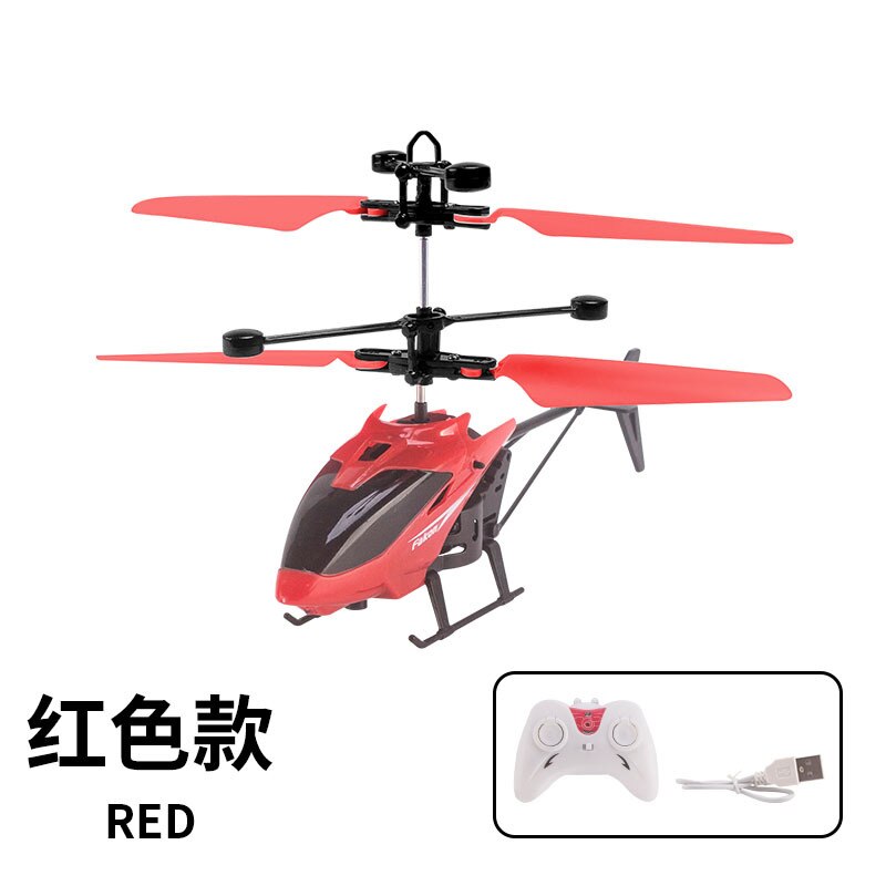 Remote Control Helicopter Levitating Induction Aircraft, Gesture Induction Toy: Red