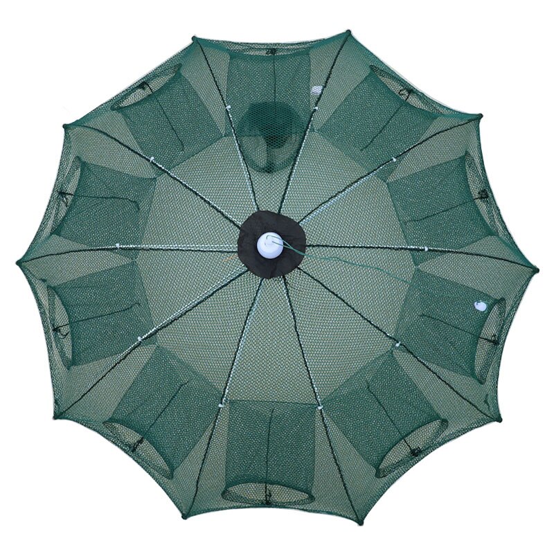 Automatic Folding Fishing Net Prawn Shrimp Cage Nylon Crab Net Nylon Foldable Crab Fish Trap Cast Net Folding Fishing Network