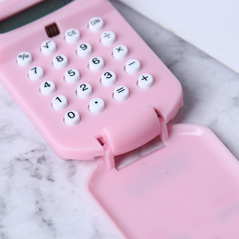 Mini calculatrice numérique Portable, Kawaii, affichage de poche, dessin animé, porte-clés , fournitures de bureau,