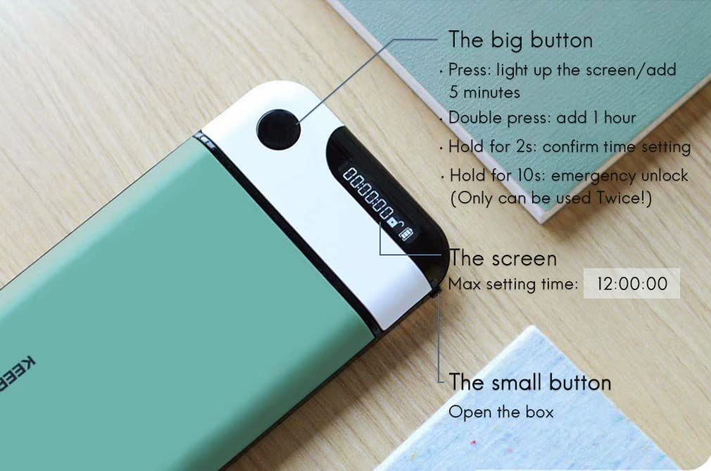 Caja de bloqueo de teléfono móvil con temporizador para iPhone y Android, ayuda a ser auto-manejado y enfocado, previene la intoxicación del teléfono