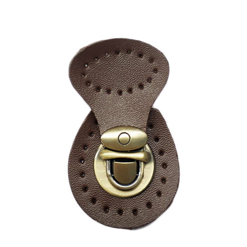 Artificial Leather Magnetic Button Lock Bag Snap Closure Buckle Clasp Fastener Replacement DIY Handbag Purse Sewing Accessories: Light Coffee