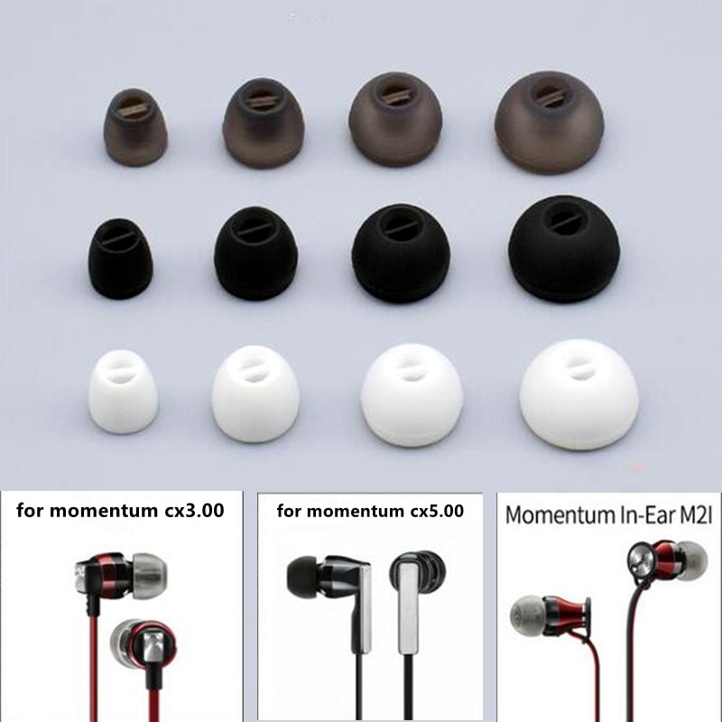 8 kpl silikoniset nappikuulokkeet korvakärjet luistamattomat korvatulpat sennheiser momentumille  cx3.00 cx5.00 in- korvakuulokkeen korvatulpat