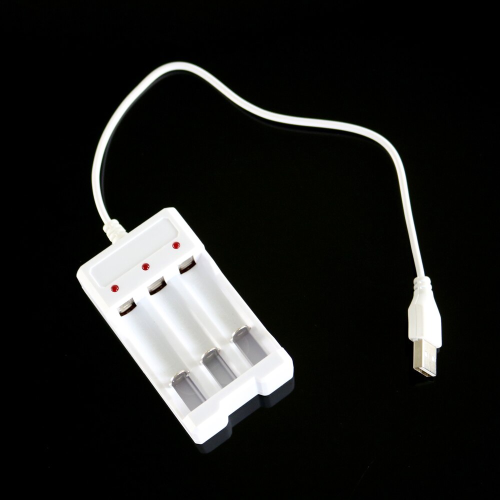 Zonnepaneel Outdoor Universal Battery Charger Dc 1A 1.2V 4 Slot Aa/Aaa Oplaadbare Batterij Oplader Adapter Usb plug: 3 Pole Charger