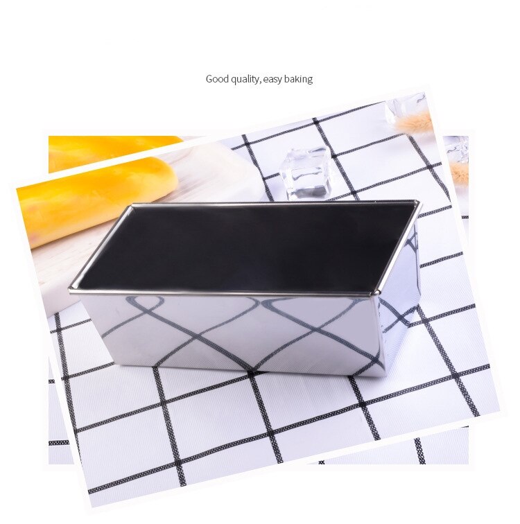 Toast Bread Box Nonstick Rectangular Aluminum Plate Loaf Bread Cake Pan Tin with Cover Toast Molds DIY Eco-Friendly Kitchen Tool