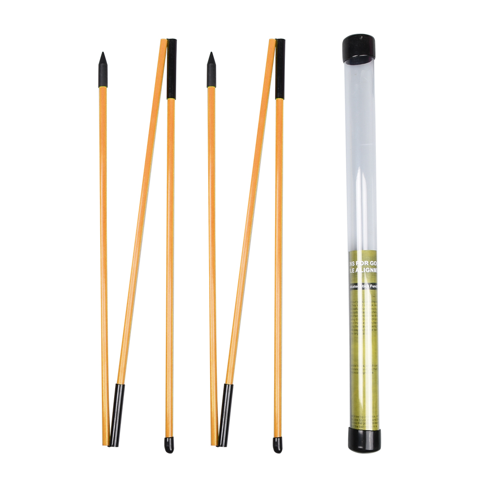 6 farben Golf Ausrichtung Sticks Zusammenklappbare Golf Praxis Stangen Putter Grün Trainer Werkzeuge Golf Swing Training Tool: Orange