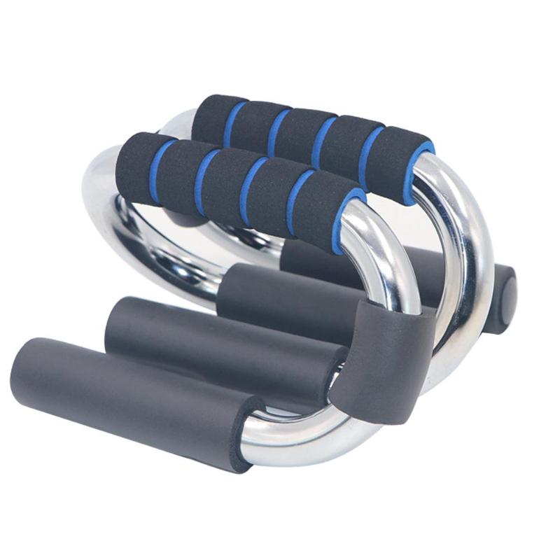 1 par Fitness Push Up barras de soporte de Pushup deporte gimnasio ejercicio entrenamiento pecho Bar esponja ejercitador con sujeción para las manos para la construcción del cuerpo: Azul
