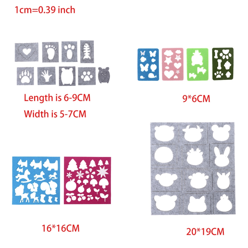 Colorful Felt Needle Felting Molds DIY Felt Template Stencil Applique Handcraft