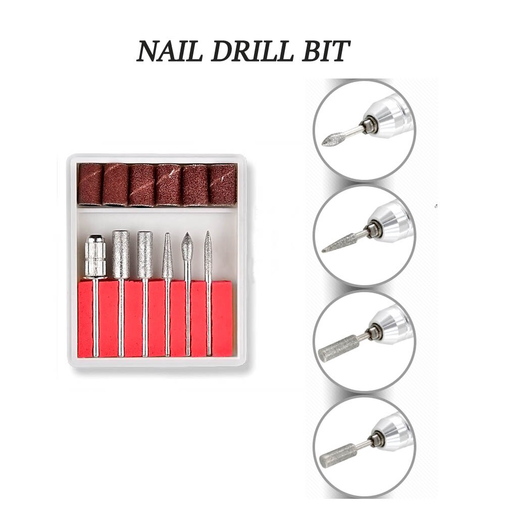 20000RPM Manicure Machine Electric Nail Drill Machine Milling Nail Art Cutters Equipment Set Nails Drill Bit Tools Accessories