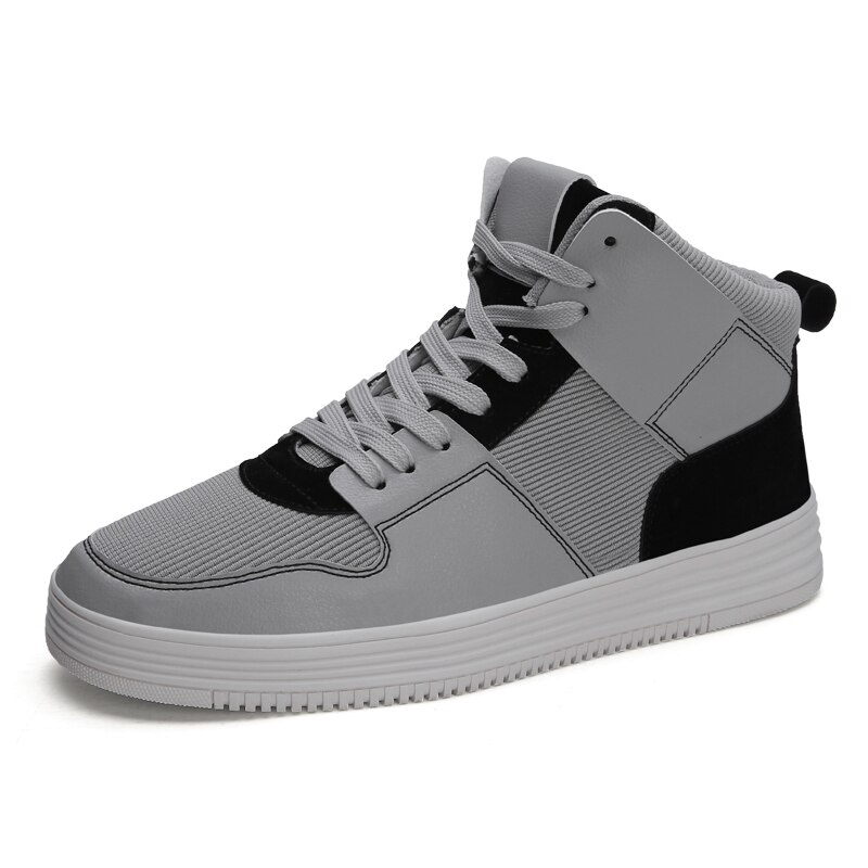 Män skateboard sneakers skor män atletisk sport skor män cool bullock plein skor märke promenader tränare skor: Grå / 10