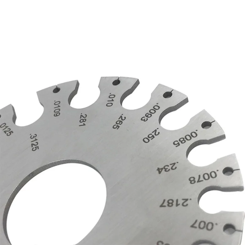 Thickness Measuring Gauge 0.3125"-0.007" Scale Stainless Steel Round Diameter Gage Tool for Non-ferrous Wire and Metal