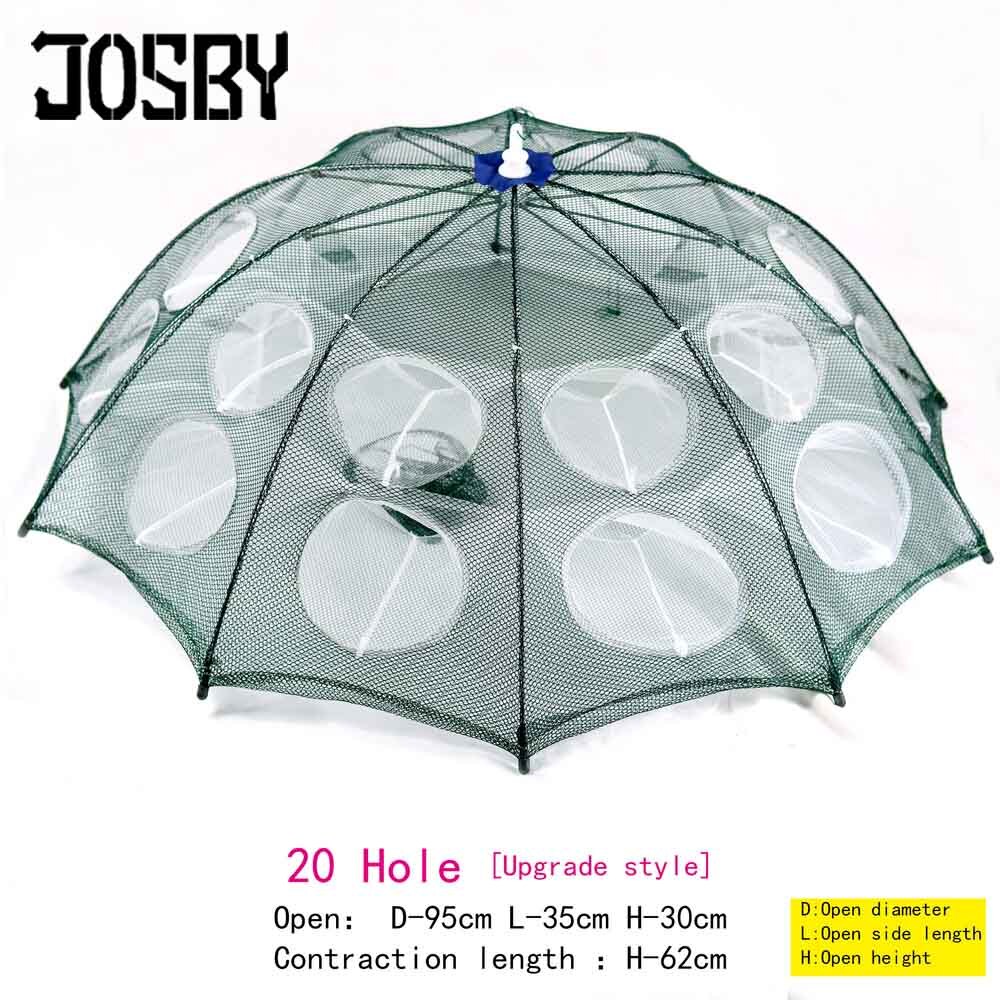 Portable Fishing Equipment Automatic Folding Fishing Net Carp Shrimp Minnow Crab Baits 4~20 Holes Fishing Network Fish Trap