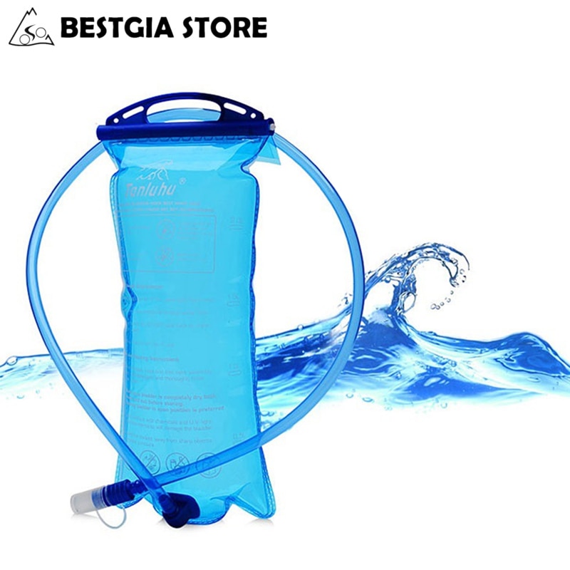 Udendørs sport 2l cykel vandpose bærbar miljøvenlig cykel vandflaske foldbar cykeltaske til camping vandring løb