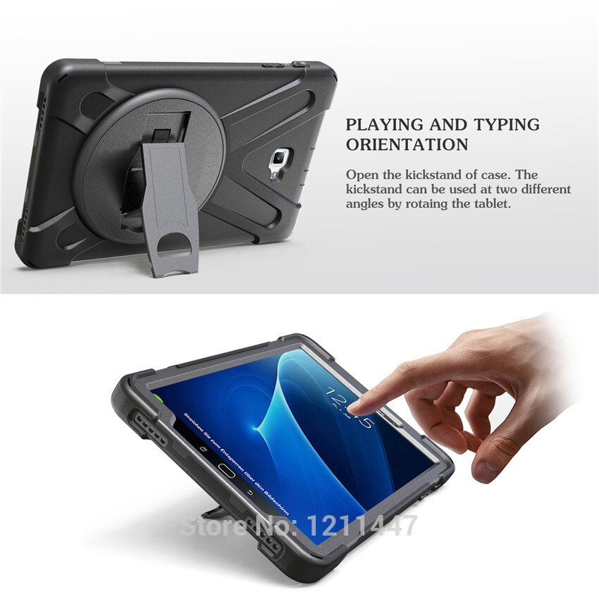 Case For Samsung Galaxy Tab a 10.1 t580 T585 T580N tablet Kids skin Safe Shockproof Armor hard cover+ Hand Strap & Neck Strap