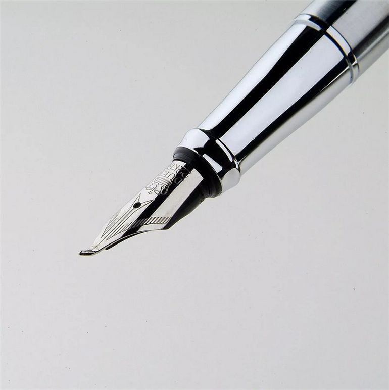 Germany Duke 209 pure white stell Fountain Pen and art calligraphy pen nib luxury Writing metal ink Pen