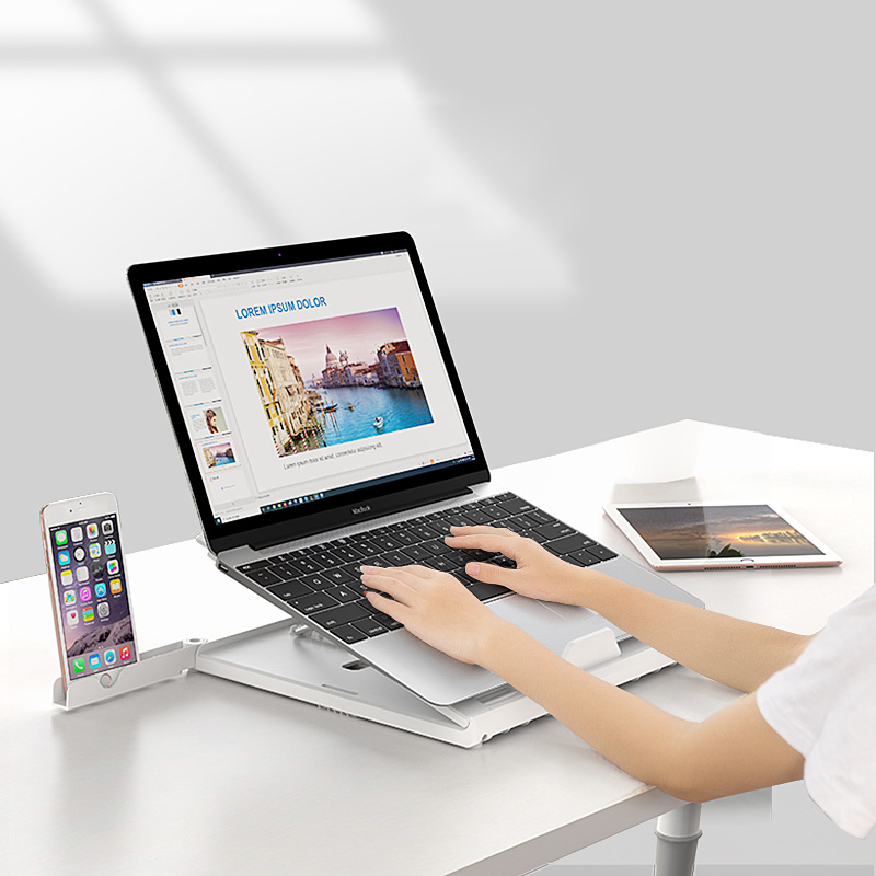 Laptopständer für macbook pro air 15 13 notebook-unterstützung pc tragbarer computer tablet-ständer telefonhalterung laptophalter für xiaomi