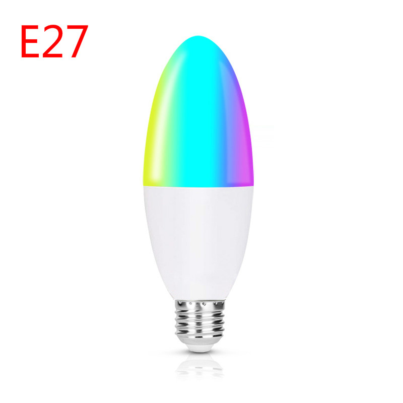 Tuya Kaars Vorm Smart Rgb Wifi Gloeilamp E27 E14 B22 Intelligente Led Lamp Dimmer Lamp Compatibel Met Alexa google Thuis: E27