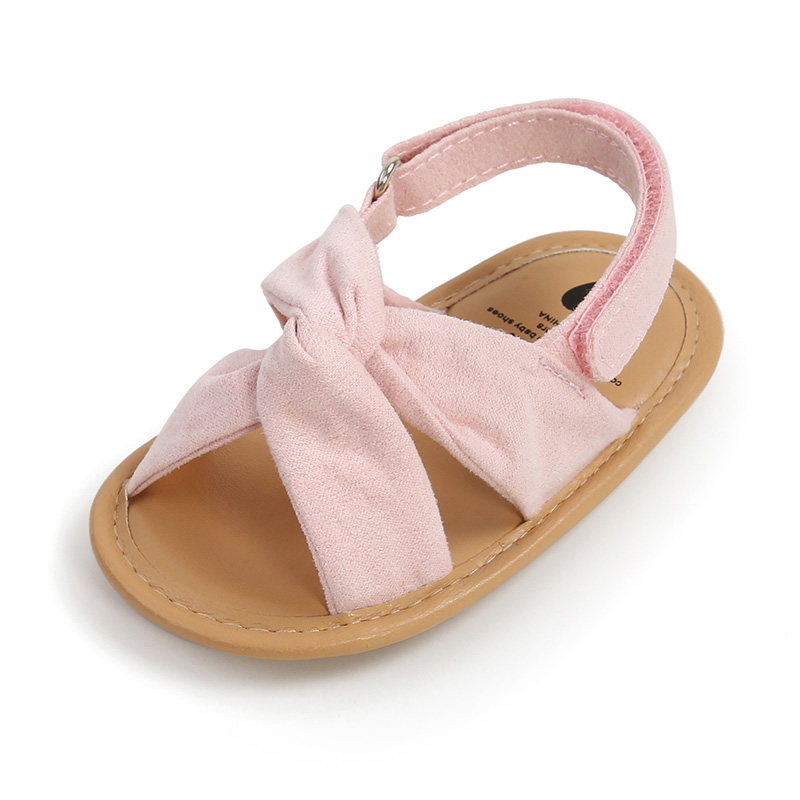 Leuke Zomer Baby Sandalen Bows Cross Knoop Kids Baby Meisje Jongen Schoenen Zachte Zool Antislip Peuter Crib Schoenen babyschoenen: style2 pink / 0-6 Months