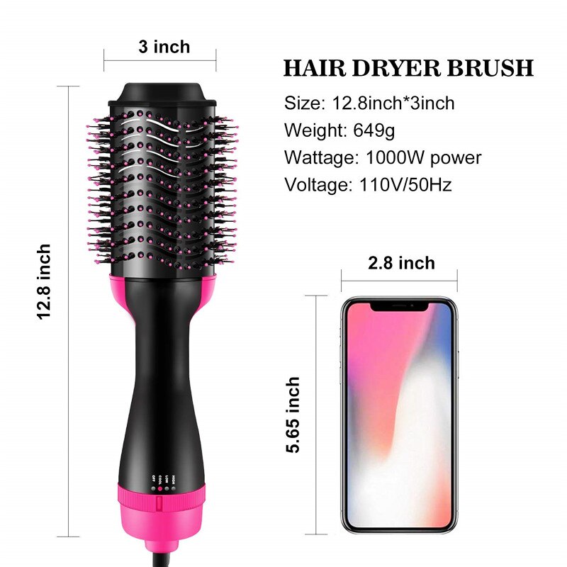 3 IN 1 One Step Hair Dryer Volumizer Electric Blow Dryer Air Brush Hair Straightener Curler Comb Hair Dryer And Styler