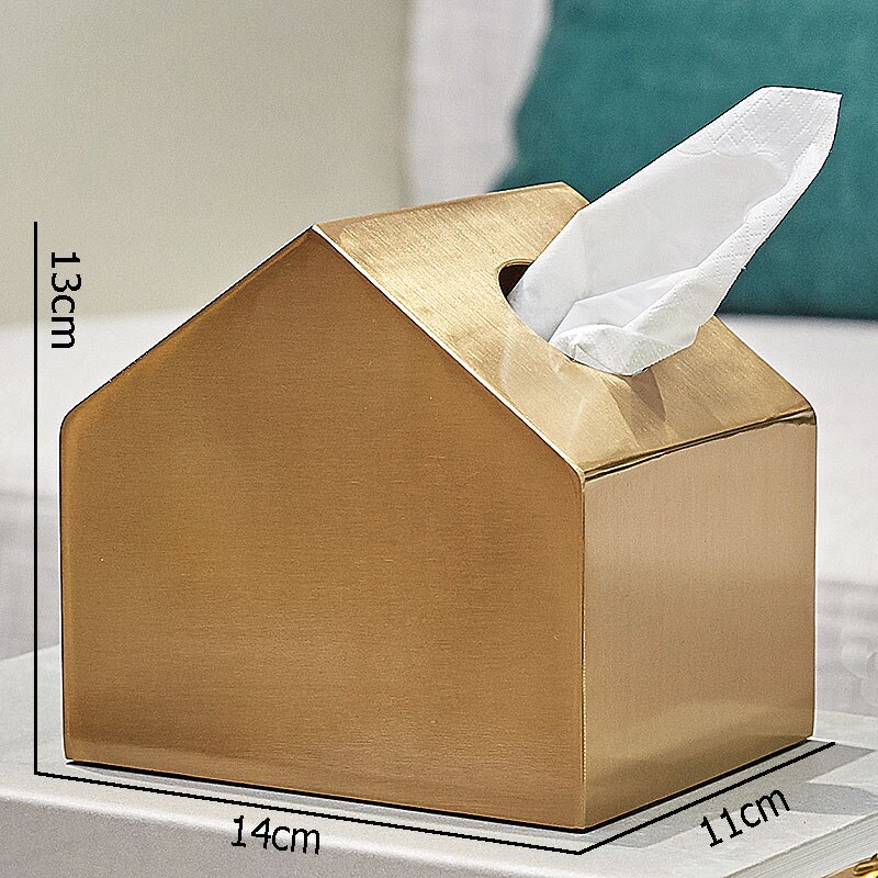 Caja de pañuelos decorativa con de pájaro dorado, cajas de pañuelos con adsorción magnética de animales para mesa de cena, soporte para servilletas, organizador de toallas de papel: A