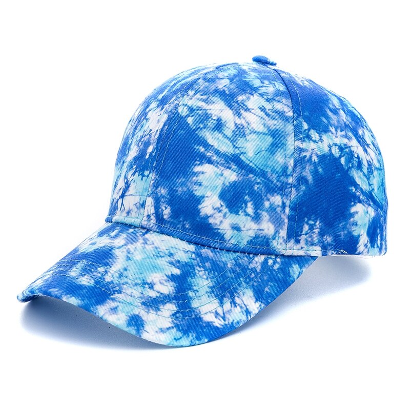 Udendørs afslappet tie dye kasketter til kvinder regnbuefarvet baseballkasket til kvinder streetwear sommerhat