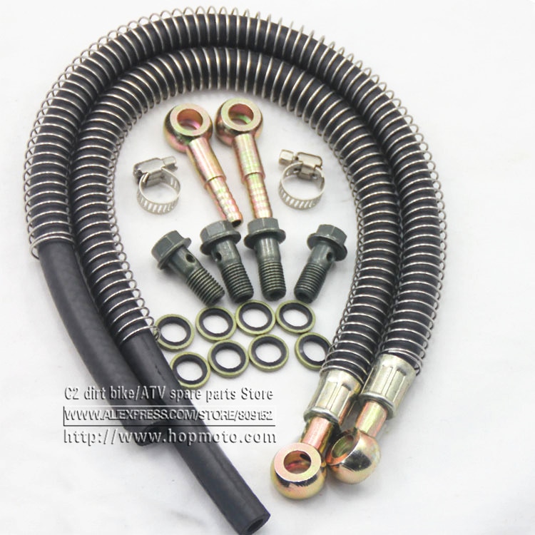 Brandstof Rubberen Slang accessoires Motorfiets refit olie cooling Cooler radiator temperaturerubber slang pakking M10 schroef
