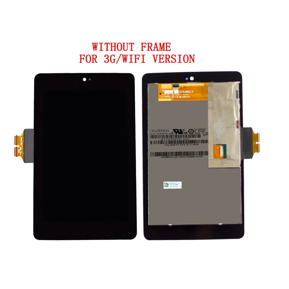 7" Display For Asus Google Nexus 7 1st Gen Nexus7 ME370 ME370T ME370TG LCD Matrix Touch Screen Digitizer Assembly + Frame