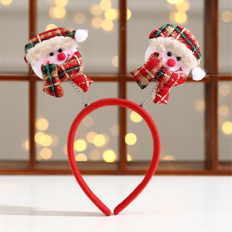 Cute Christmas Theme Headband Santa /Snowman /Deer /Bear/ Non-woven Kids Head Clasp Xmas Christmas Headbands: 04