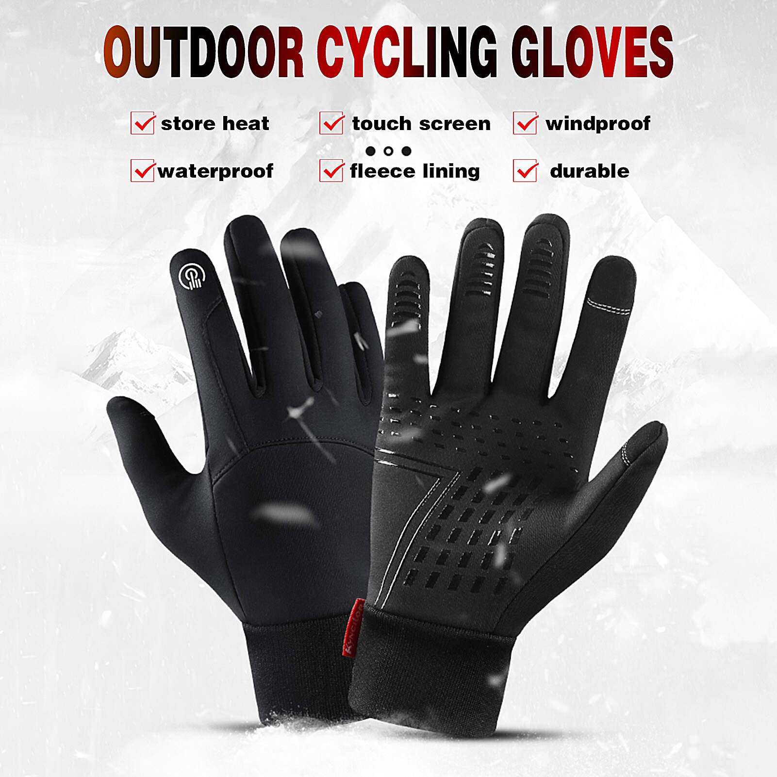 Bike Cycling Gloves Waterproof Windstopped Bike Gloves for Men Women Camouflage Touch Screen Fishing Hiking Bicycle Gloves