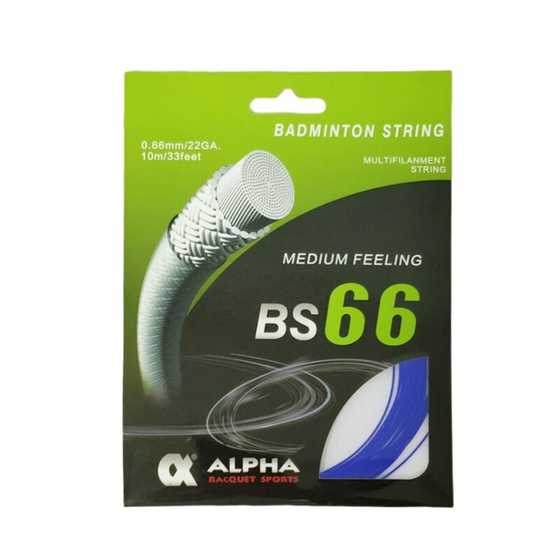 Alpha 1PC 0,66mm Badminton Schnur BS66 12m Badminton Schnur Durchführen Darm Gute Maschine Schnur Männer: Blau