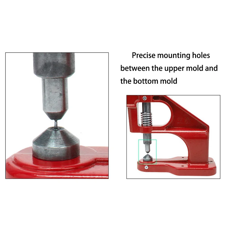Aluminium handpons persmachine en stalen matrijzen voor drukknopen oogje doorvoertule parel klinknagel jeans knop mal naaien accessoire